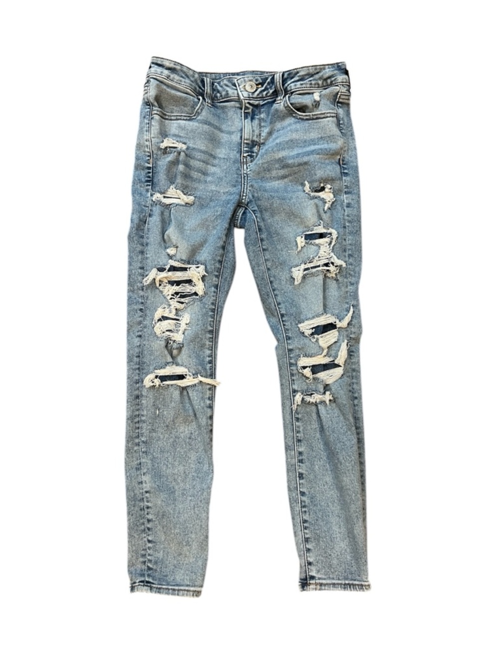 American Eagle Next Level Stretch Distressed Jeggings Size 10 Short